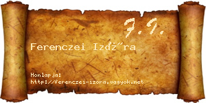 Ferenczei Izóra névjegykártya
